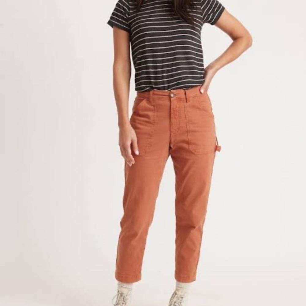 Marine Layer Maya Slim Straight Utility Pants Size 8